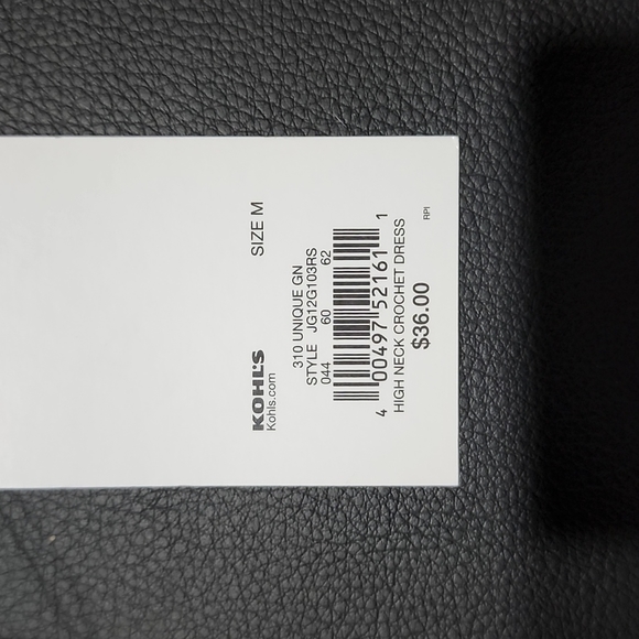 SO High Neck Crochet Dress, Medium, Green - Picture 4 of 4